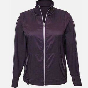 Tangerine Ladies Full Zip Active Jacket (Small, Plum/Light Pink)